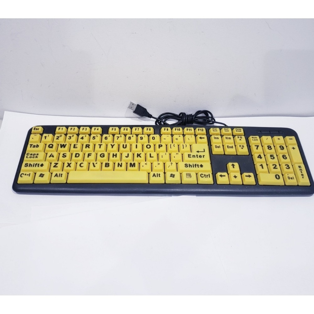 EZ Eyes Large Print Keyboard K-360  - Tested & Working